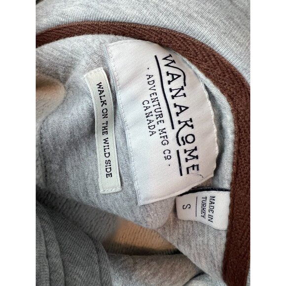 Wanakome Athena Hoodie Pullover Sweatshirt size Small Shacket Asymmetrical Gray - Picture 2 of 12